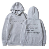 Loose Fit Casual Geometric Fleece Hoodie for Autumn and Winter