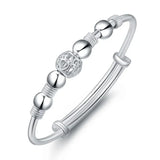 925 Sterling Silver Open Cuff Bracelet for Women - Trendy Adjustable Bangle Jewelry