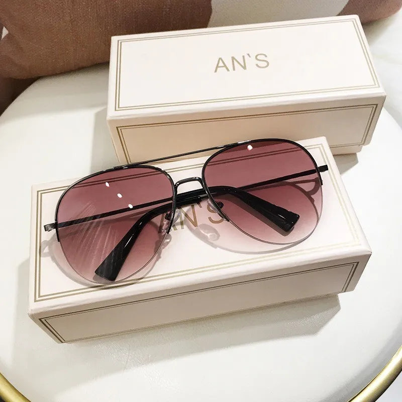 Classic Aviator Sunglasses – Metal Frame UV Protection Shades for Men