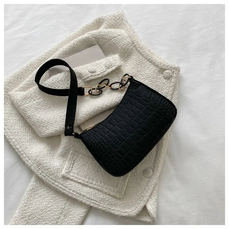 Stylish Square Felt Shoulder & Crossbody Bag for Women – Versatile Handbag for Daily Use