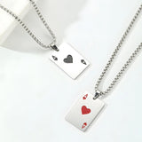 Unisex Hip Hop Square Pendant Necklace – Stainless Steel Streetwear Jewelry