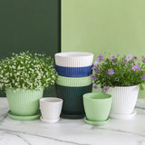 Modern Resin Flower Pot for Indoor Plants and Desk Décor