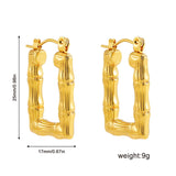 Gold-Plated Stainless Steel Geometric Hoop Earrings – Waterproof & Tarnish-Resistant