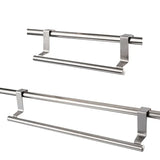 Toallero para colgar sobre la puerta: soporte para colgar toallas de acero inoxidable para baño y cocina; diseño que ahorra espacio y no requiere perforaciones