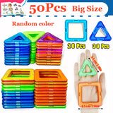 Magnetic Building Blocks Set - Big & Mini Size STEM Toys for Kids Ages 4-12