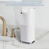 Dispensador automático de jabón en espuma, sin contacto, 360-430 ml, recargable por USB, dispensador de desinfectante de manos ajustable de 4 niveles