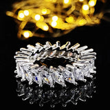 Elegant 925 Sterling Silver Diamond Wedding Ring for Women