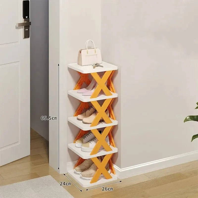 Zapatero plegable de 5 niveles que ahorra espacio y es un organizador casero para el hogar