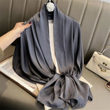 Elegant Silk Scarf – Luxury Solid Color Shawl & Pashmina for Women