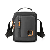 Men’s Oxford Crossbody Bag – Fashionable Box-Style Shoulder Bag with Zipper Closure