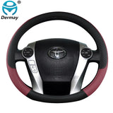 Funda de volante de cuero de microfibra de primera calidad para Toyota Prius: antideslizante, duradera y protectora