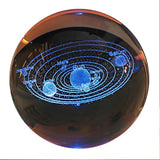 3D Crystal Galaxy Night Light - LED Planetary Lamp for Bedroom Decor
