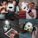 LED Light Ring with USB Charging – Mini Selfie Light for Phones