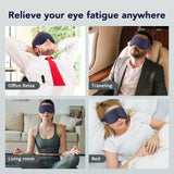 3D Heated Eye Mask with Vibration Massage – Smart Timing, Hot Compress, & Relaxing Eye Relief