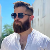 Oversized Retro Double Bridge Sunglasses – Trendy Gradient Shades with UV400 Protection