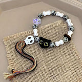 Glow-in-the-Dark Kitten Charm Bracelet for Women