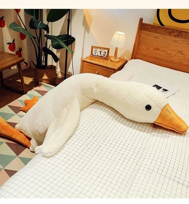 Giant Plush Duck Pillow – Soft Stuffed Animal Toy & Cuddle Cushion for Kids and Adults
