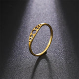 Minimalist Stainless Steel Sun & Moon Phase Ring – Elegant Jewelry for Women