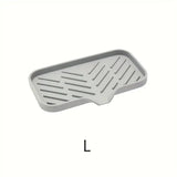 Alfombrilla de silicona para grifos: bandeja para fregadero de cocina y almohadilla para secar jabón y esponjas