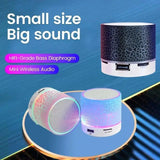 Mini Bluetooth Speaker with Crack LED Lights – Wireless Portable Loudspeaker with USB, SD Card, and Subwoofer for PC & Phone