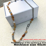 Natural Blue Stone & Freshwater Pearl Irregular Necklace – Vintage Summer Statement Jewelry for Women