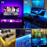 RGB LED Strip Lights with Bluetooth and USB Power