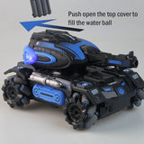 RC Spray Stunt Car – Tanque de waterpolo con control remoto de 2,4 G y acción 4WD