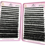Professional DIY Cluster Eyelash Extensions Kit – 570-640pcs Mixed Length Voluminous Lashes