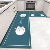 Alfombrilla suave y lavable: alfombra larga antideslizante para cocina, dormitorio, pasillo y baño