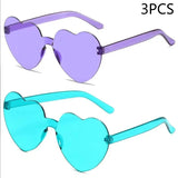 Heart-Shaped Sunglasses – UV400 Protection in Trendy Jelly Colors