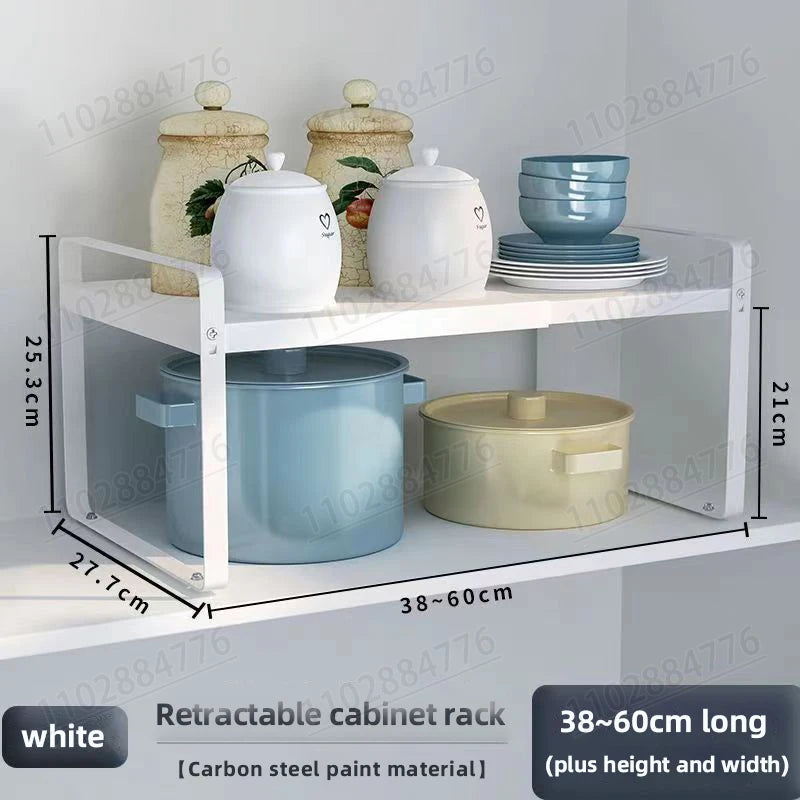 Estante de almacenamiento de cocina ajustable: maximice el espacio en su encimera y gabinete