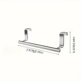 Toallero para colgar sobre la puerta: soporte para colgar toallas de acero inoxidable para baño y cocina; diseño que ahorra espacio y no requiere perforaciones
