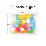 Cat Toy Gun Launcher Set with Plush Balls - Interactive Shooting Game for Cats
