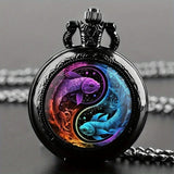 Vintage Oval Cameo Pocket Watch – Gold-Plated Resin Pendant with Quartz Movement