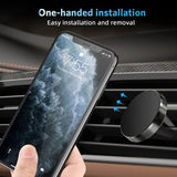Soporte magnético universal para teléfono de coche para iPhone, Samsung y más: soporte seguro para rejilla de ventilación