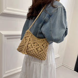 Bohemian Straw Flap Handbag for Women – Versatile, Stylish Summer Tote