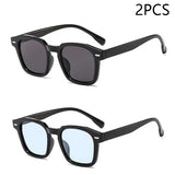 Unisex Rectangle Vintage Sunglasses – Retro Cat Eye Shades with UV400 Protection