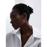 Heart-Shaped Stainless Steel Hoop Earrings with PVD Gold Plating – Elegant and Lightweight Jewelry for Women
