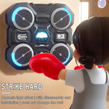 Smart Music Boxing Machine with Lights – Wall-Mounted Reflex Trainer for Kids & Teens