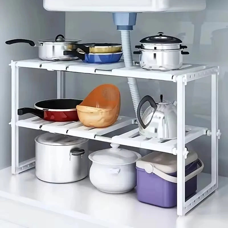 Estantes organizadores apilables para gabinetes: maximice el almacenamiento de su cocina y despensa