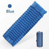 Portable Inflatable Camping Mattress with Built-In Pump and Ergonomic Pillow