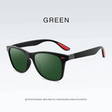 Vintage Square Polarized Sunglasses – UV400 Retro Eyewear for Men