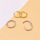 4-Pair Gold Plated Stainless Steel Huggie Hoop Earrings Set – Unisex Small Cartilage & Stackable Ear Hoops