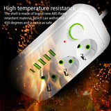 EU Plug Power Strip – 3 AC Outlets, 4 USB Ports & 1 Type-C Fast Charging