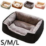 Cama de felpa para gatos: acogedora cesta con cojines para gatitos y mascotas pequeñas