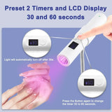 Portable USB Rechargeable UV Nail Lamp - Handheld Gel Polish Dryer for Quick Manicures