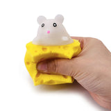 Juguete antiestrés con forma de ratón de queso: alivia el estrés y potencia la concentración, con temática de animales, certificado CE para mayores de 14 años