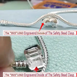 925 Sterling Silver Snake Chain Bracelet – Elegant Charm Bracelet for Women
