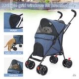 Lightweight Folding Pet Stroller – Travel in Comfort & Style