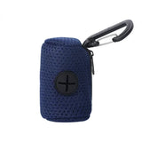 Portable Dog Poop Bag Dispenser – Mesh Fabric Waste Bag Holder for Pet Owners on the Go